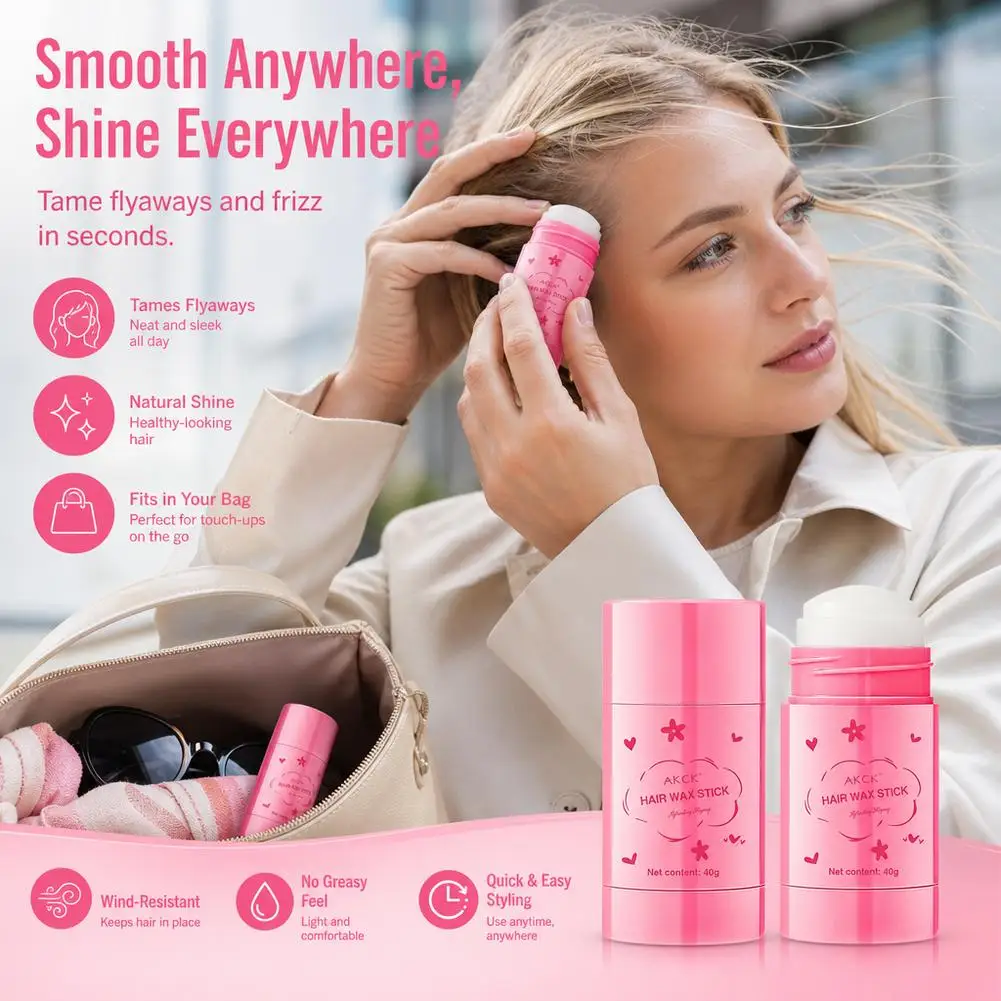 Hair Wax Stick For Flyaway Hair Slick Edge Control Wax Non Greasy Portable Hair Styling Pomade Stick For Women