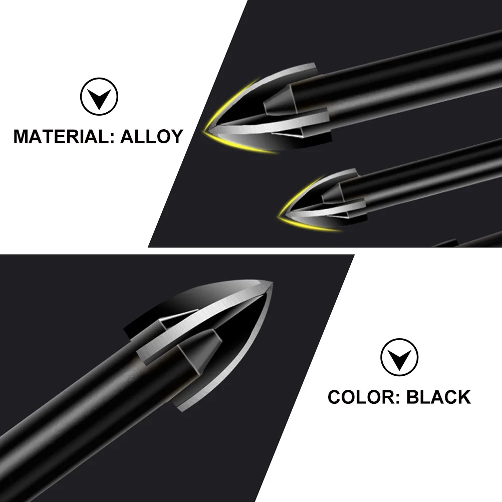 

1 комплект сверл для плитки, крестовая головка из сплава, 4 режущих краев, открывалка для отверстий, керамика, стекло, мрамор, пластиковая плитка