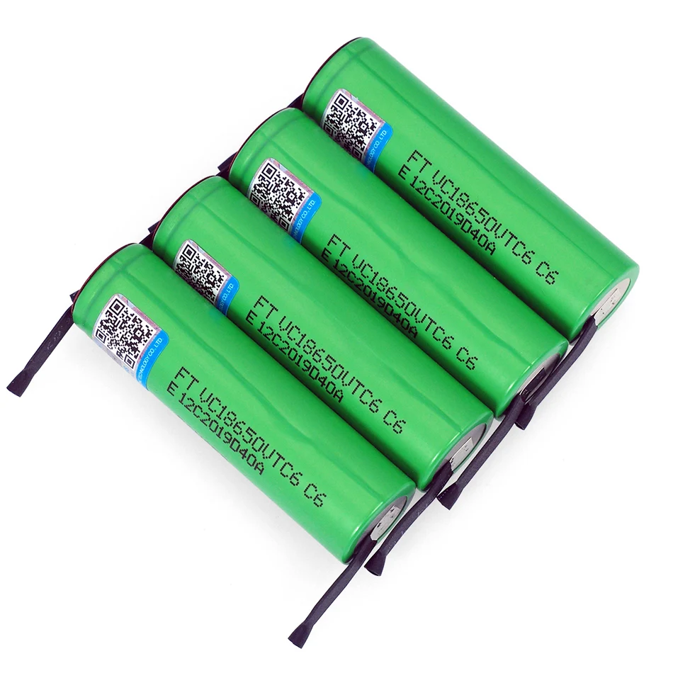 VTC6 3.7V 3000 mAh 18650 akumulator litowo-jonowy 20A akumulator VC18650VTC6 + arkusze DIY nikiel