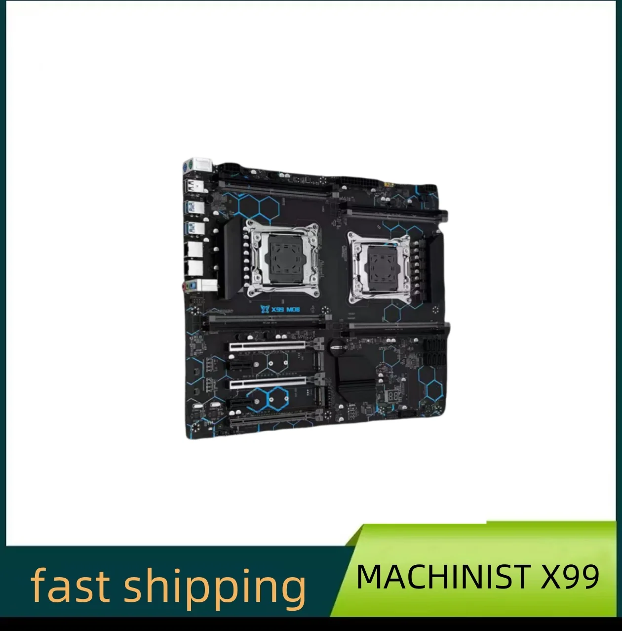 MACHINIST X99 Dual CPU Motherboard LGA 2011-3 Support Dual Xeon Processor NVME SATA M.2 Slot 8 DDR4 RAM MAX 256G USB3.0X99 MD8