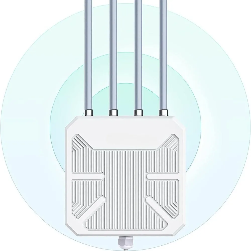 Waterproof WiFi 6 AX3000 Dual 2.4GHz 5GHz Long Range Wireless AP Outdoor Router