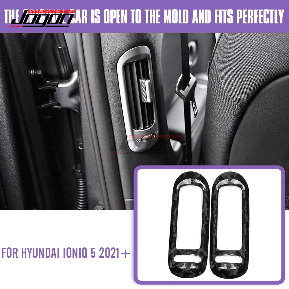 Real Carbon Fiber Rear Door Air Conditioning Vents For Hyundai Ioniq 5 NE 5 N SE 2022-2025 B Pillar Interior