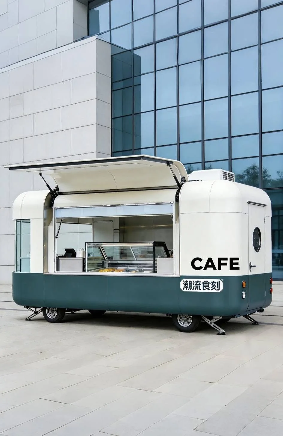 

Cupcake Donut Street Hot Dog Truck Vending Food Grilling Cart Trailer