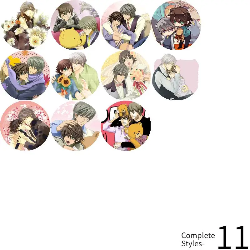 Junjou Romantica Game Anime Character Badge Brooch anchor Peripherals Pin Metal Chest tag Trinket Pendant Fashion Lapel