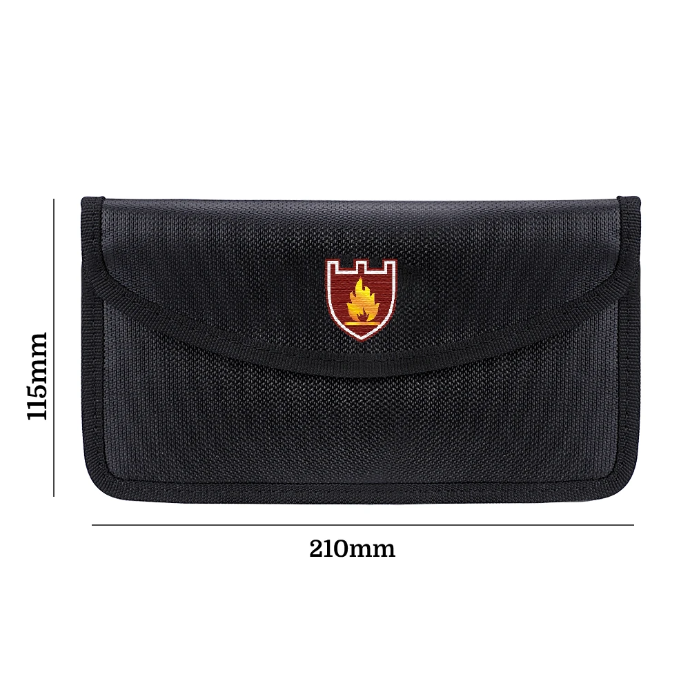 Portable Double Pockets Envelope Organizer Fiberglass Material Fireproof Cash Pouch For Office School Travel