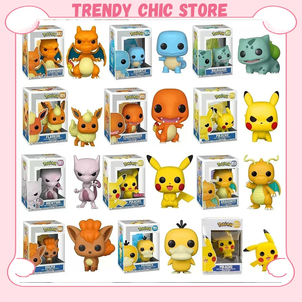 Funko Pop Pokemon Anime Figur Pikachu Figur Sammeln Modell Ornament Nette Vinyl Puppen Action Figur Spielzeug für Kinder Geschenke