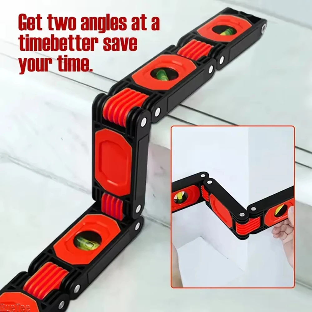 1pc Multi-Functional Foldable Level Meter - Multi-Angle Measurement for Pipes Building Stairs Corners