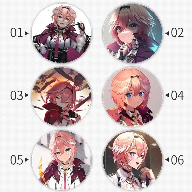 Lui Ch Badge Brooch Vtuber Virtual YouTuber anchor Peripherals Pin Customize Clothes Tinplate Commemorative Gift For Friend