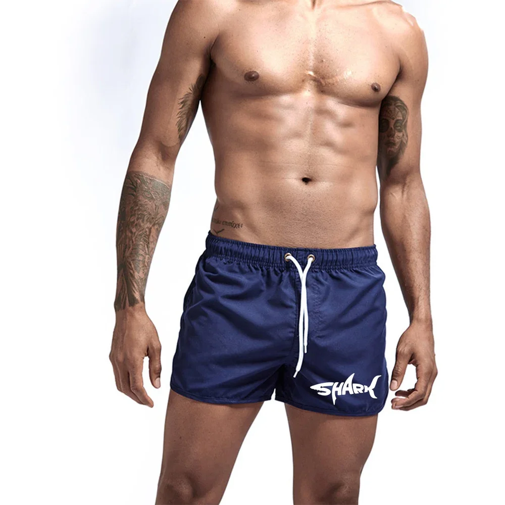 الرجال شورتات للبحر القرش المطبوعة السباحة جذوع سريعة الجافة سروال سباحة قصير للرجال السباحة تصفح الشاطئ الصيف 8 ألوان S-3XL