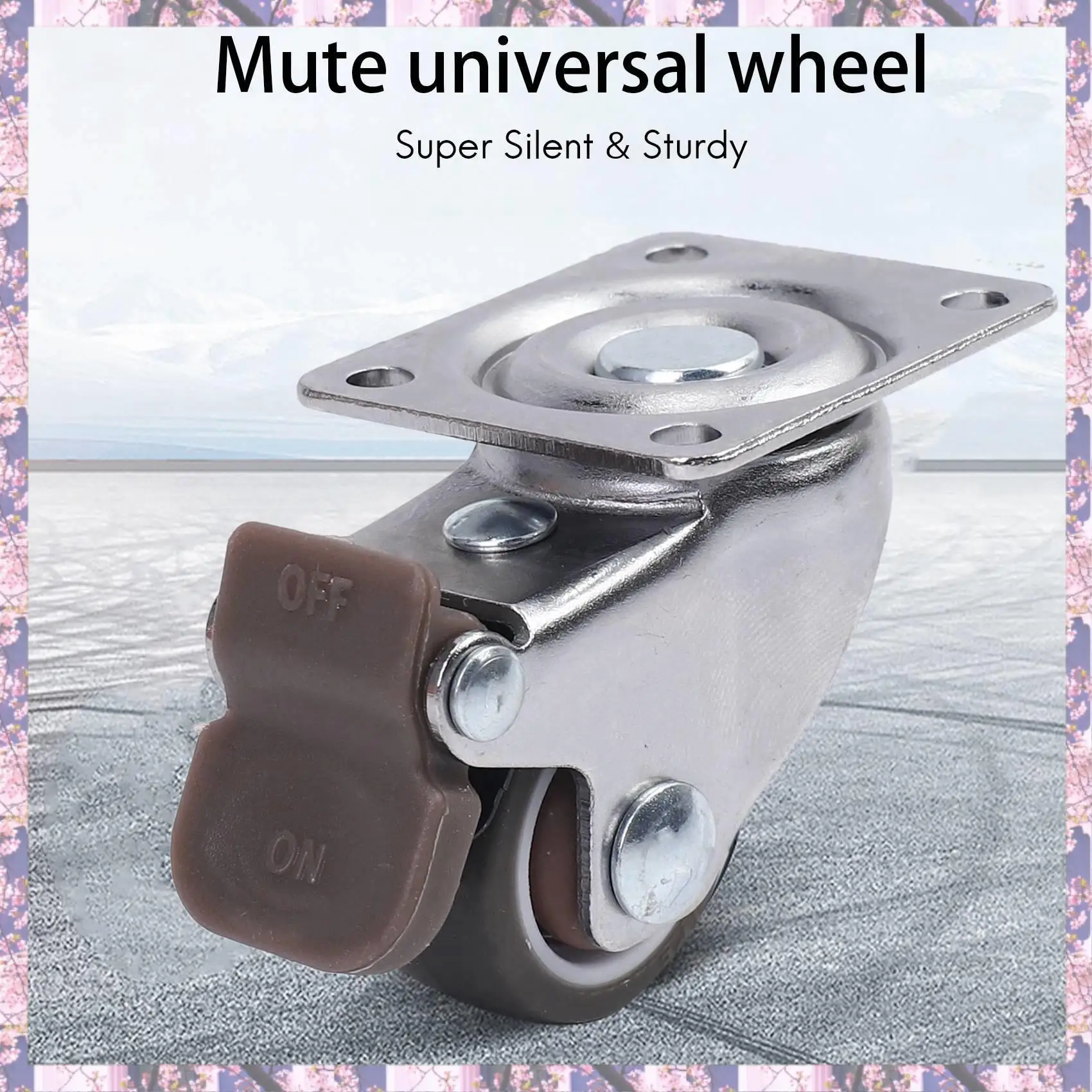 2025 Trend 4 Pack 1 Inch Low Profile Casters Wheels Soft Rubber Swivel Caster With 360 Degree Top Plate 100 Lb Total Capacity Fo