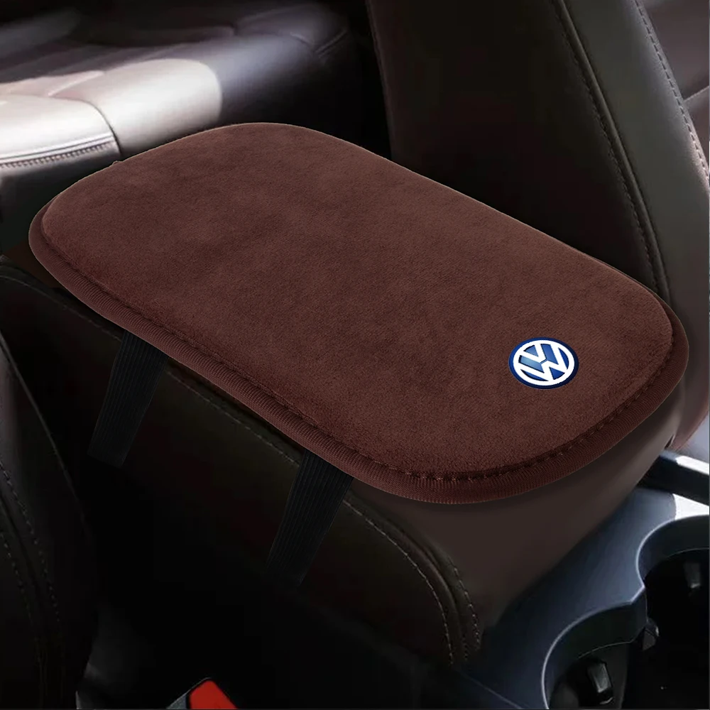 Car Suede Leather Armrest Mat Arm Rest Protection Cushion Auto Armrests For Volkswagen VW R GTI Golf Polo Passat CC Tiguan Jetta