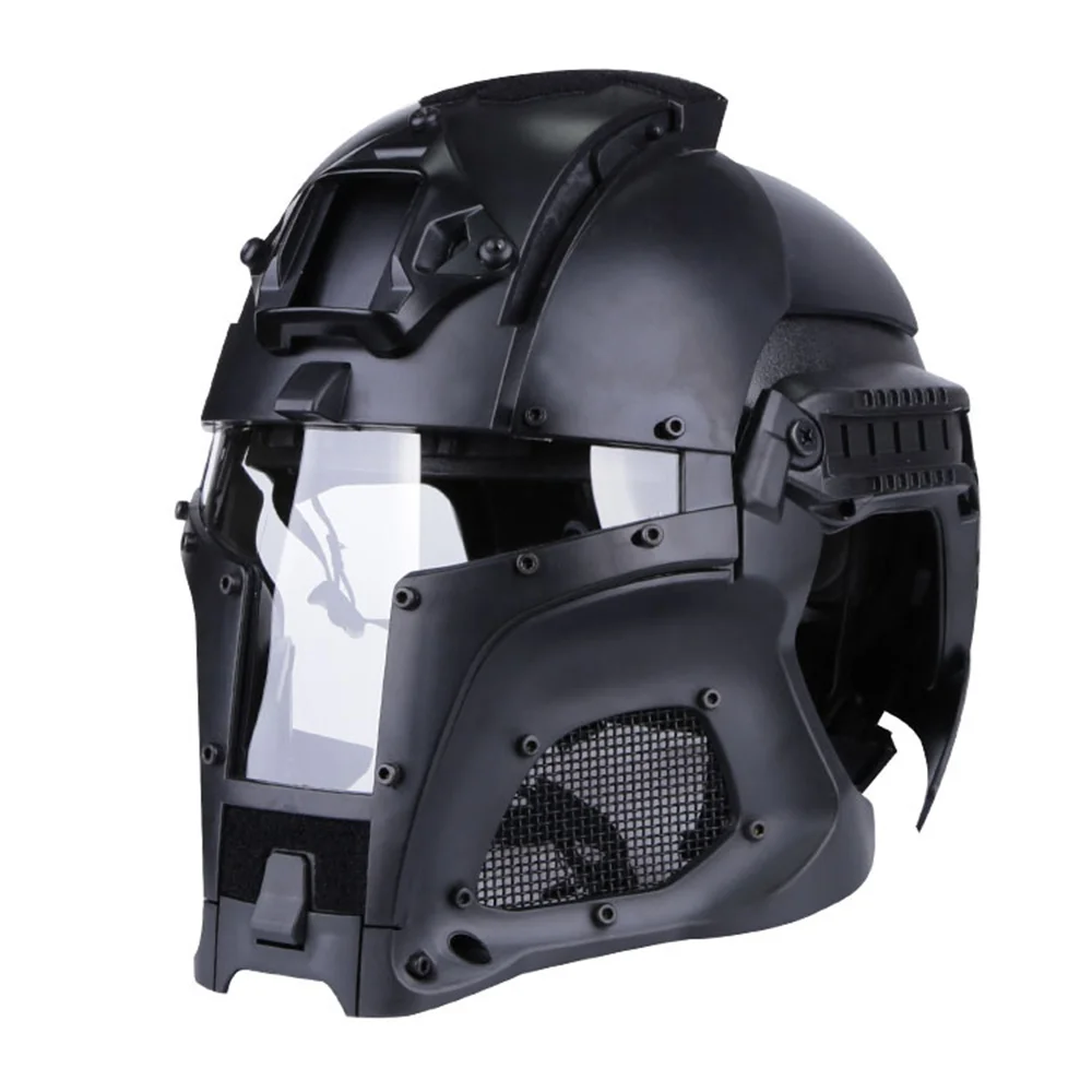 

Tactical Full Covered Medieval Iron Warrior Helmet Military Combat Helmet Cosplay Airsoft Paintball CS Face Protection