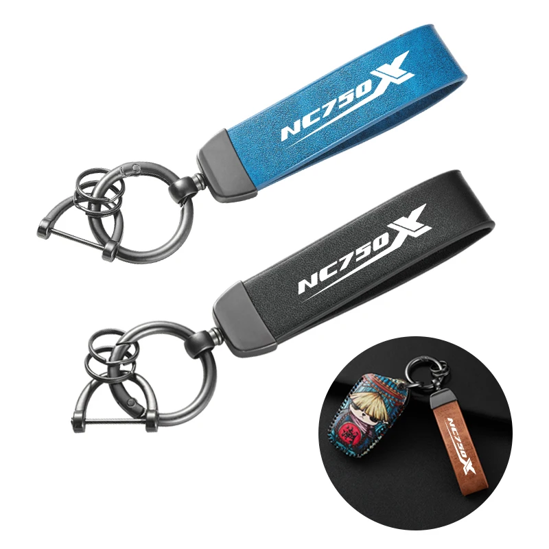 For Honda NC750X NC750 X NC 750 X 2014-2024 2025 2026 Accessories Motorcycle Color Changing Leather Trendy Brand Keychain