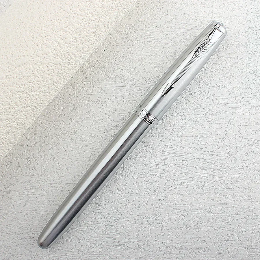 

Jinhao 85 Fountain Pen Ultra Fine & Extra Fine & Fine Nib with Converter, Silver Steel Writing Pen