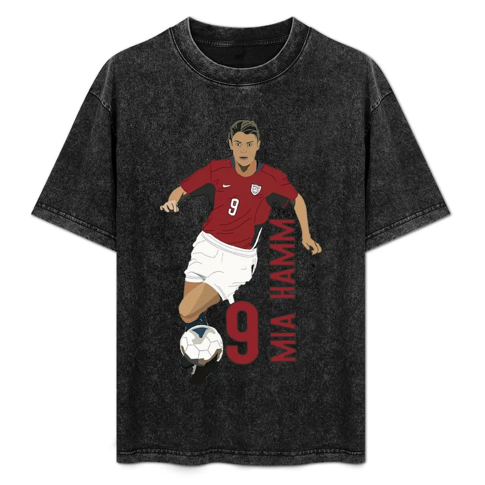 Mia Hamm vector Illustration, Mia Hamm Premium Design T-Shirt oversized t shirt cute tops anime tshirt mens shirts graphic tee