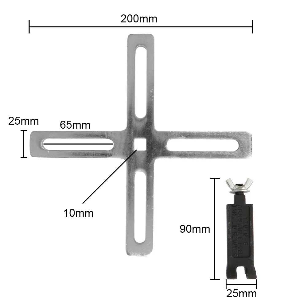 Universal Car Repair Tools, Gasolina Bomba Chave, Garra Ferramenta Remoção, reta Bending, Tanque de Combustível, Desmontagem, Ajustável, 3/4