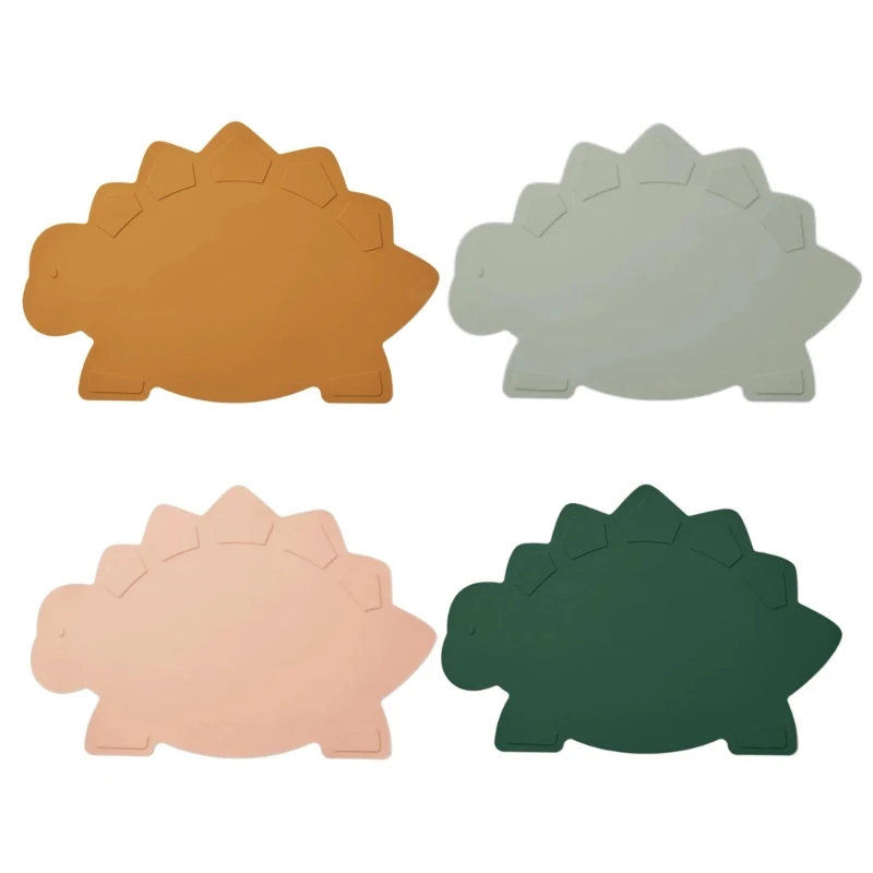 Dinosaur Shaped Placemats Baby Silicone Placemats Heat Resistant Non-Slip Mats