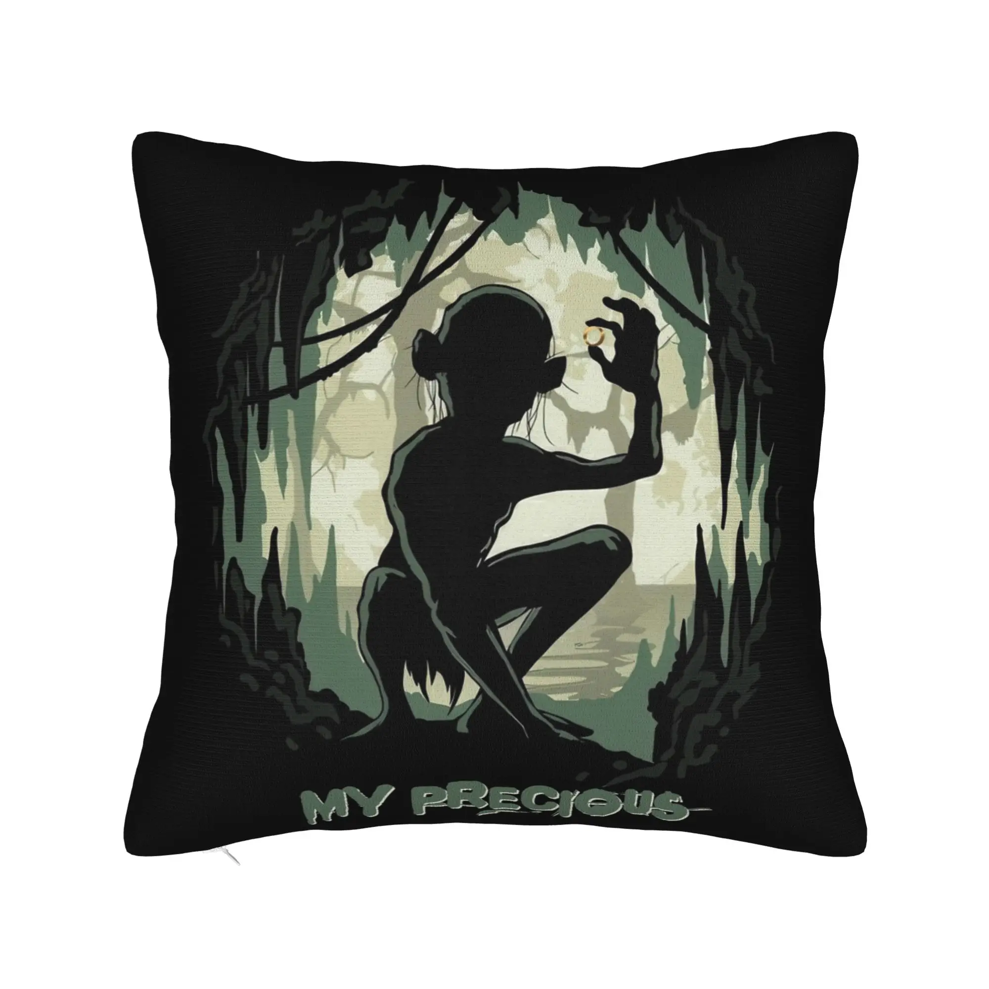 My Precious L-Lords Of The R-Rings Parody Pillowcase Printing Fabric Cushion Cover Gift  Throw Pillow Case Cover Seater Zippered