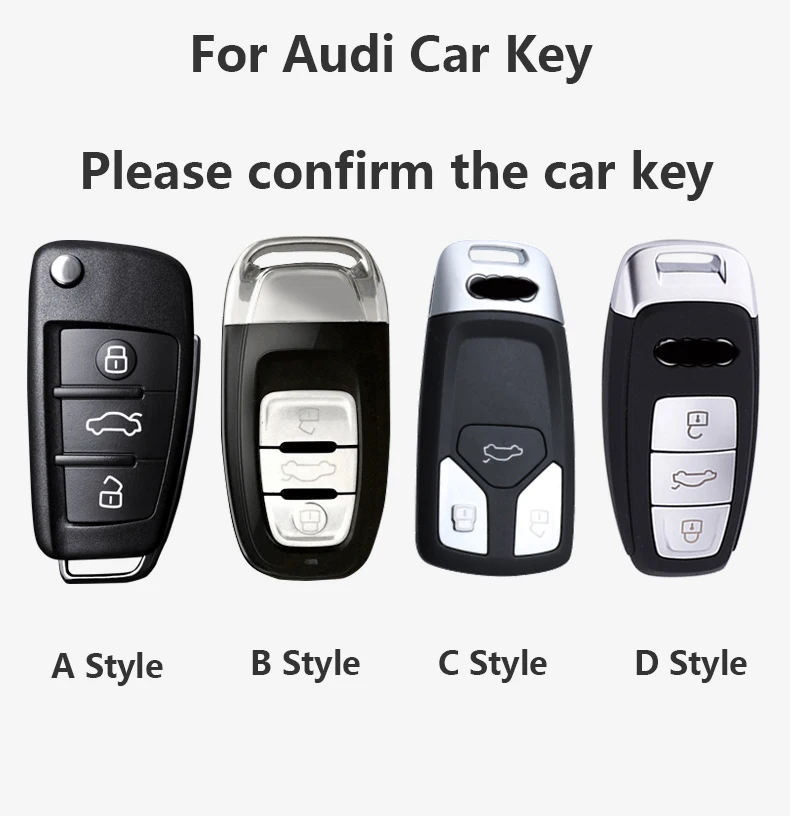 Plating TPU Car Key Case Cover Shell Protector For Audi A1 A3 8P A5 E-tron A6 C7 A7 A8 S3 S8 R8 Q2 Q3 Q5 Q7 Q8 SQ5 TT RS3 RS6