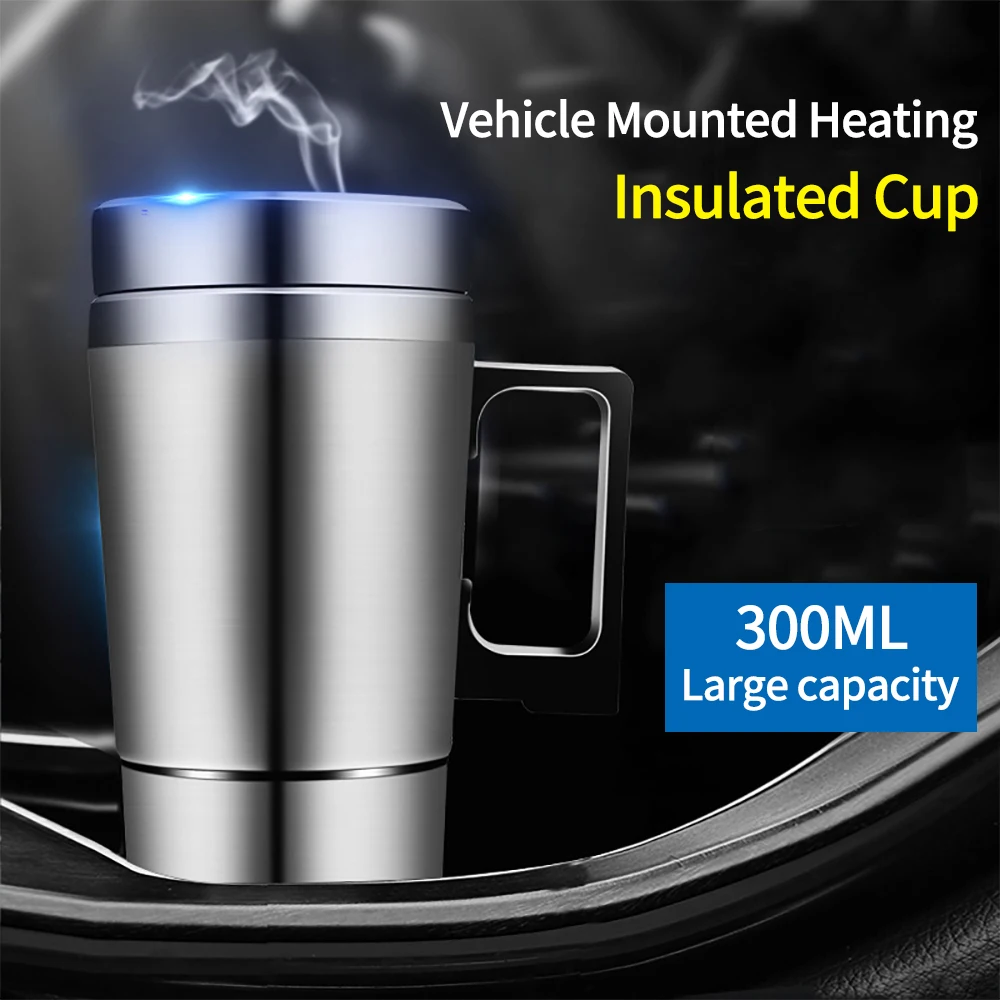 

Car 12V 24V Thermal Water Mug Stainless Steel Kettle Car Heating Mug Travel Electric Mug