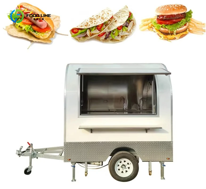 الصين الساخن بيع سريع عربات بيع الشوارع القهوة شاحنة مقطورة المحمول جولة الغذاء مقطورة