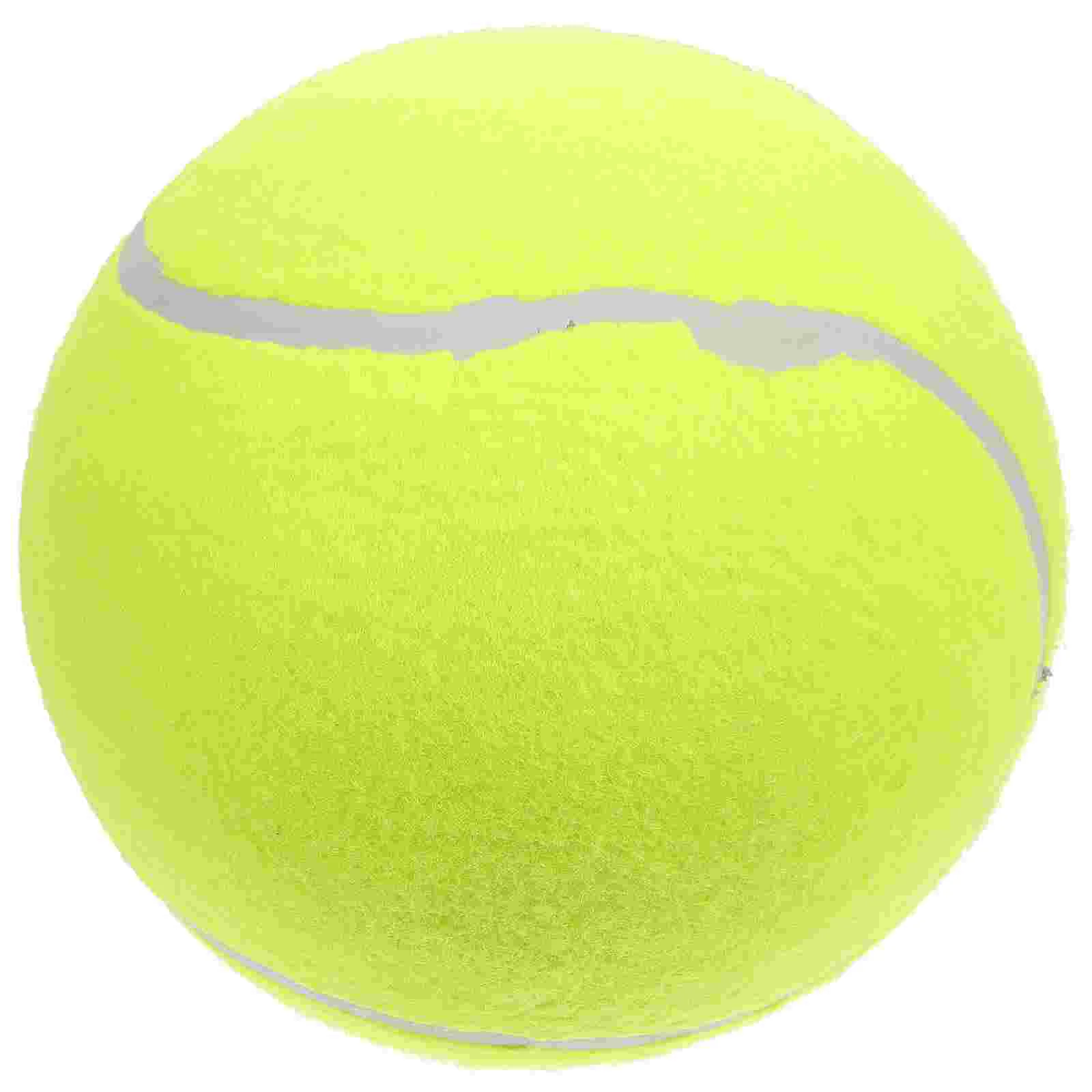 1pc 20cm Inflatable Flannel Ball Large Signature Tennis Rubber Ball for Children Outdoor Sports Tennis Ball