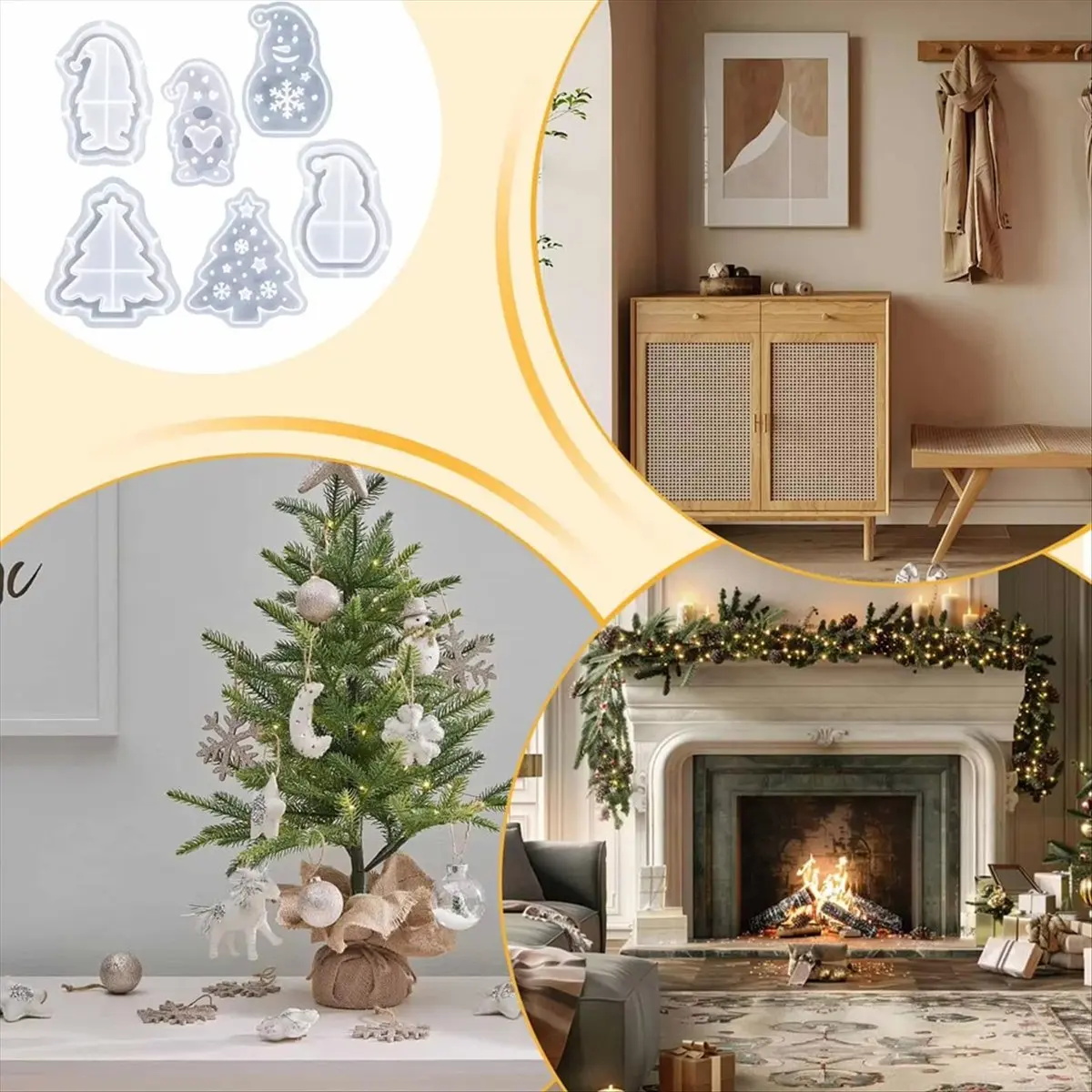 

НОВЫЕ праздничные силиконовые формы, 3D гипсовые формы для орнаментов, набор художественных форм для домашней комнаты, украшения для свадебной вечеринки, стола