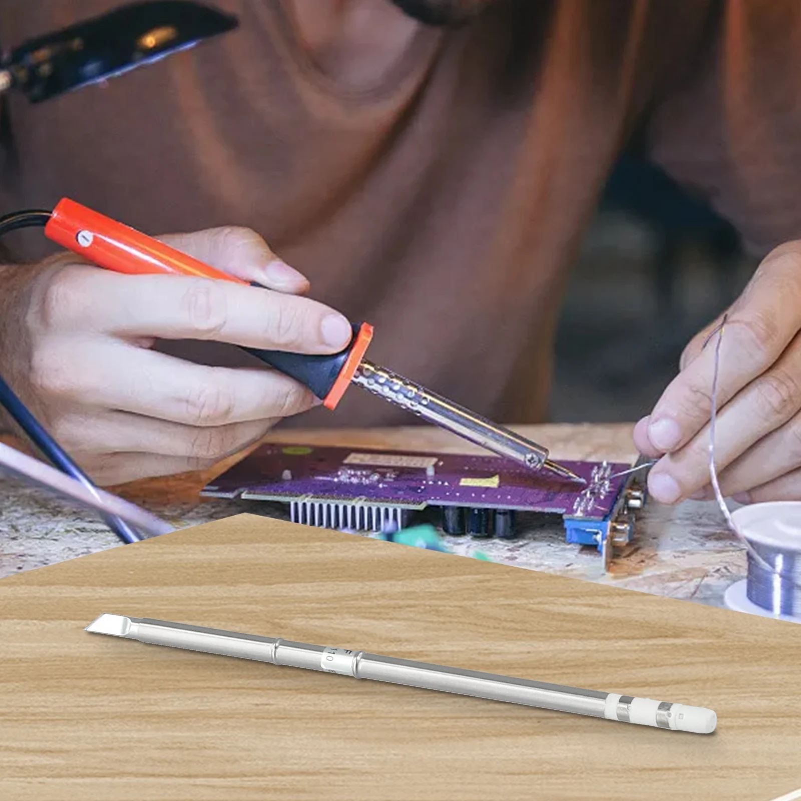 High Anti-oxidation Quick Thermal Conductivity Accessories Soldering Iron Tip Environment-friendly. Sliver Color