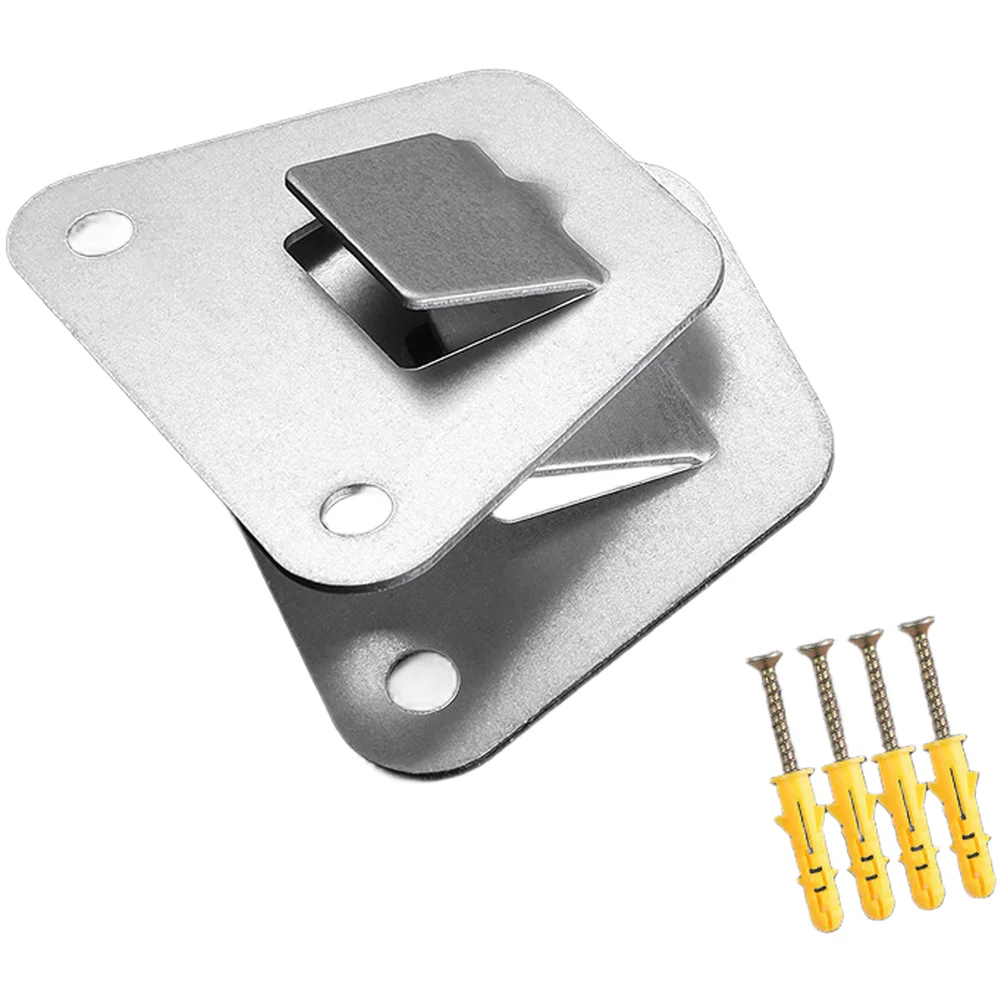 12Pcs Range Hood Mounting Bracket Cold Rolled Steel With Fastening Screws Range Hood Hanger Plate Support Hook Kit