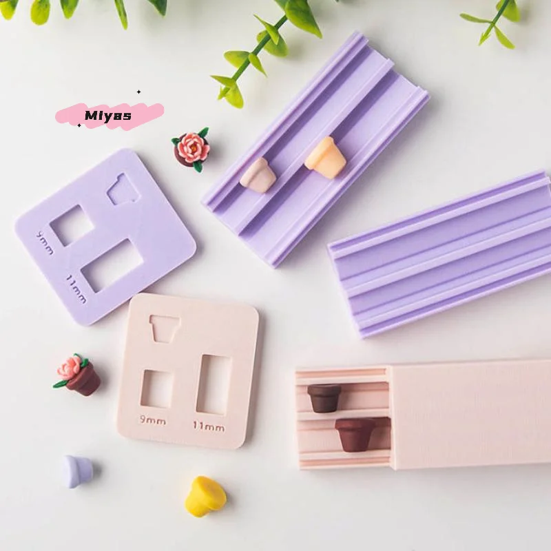 DIY بها بنفسك لينة الفخار بوليمر كلاي الزهرية حبة الأسطوانة قالب ل الطين حبة صنع الأقراط المعلقات صياغة المجوهرات