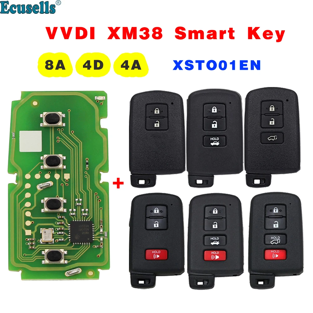 VVDI XM38 Smart Key Universal Remote Key 8A 4D 4A for KEY TOOL Plus Max VVDI2 VVDI Mini for Toyota Lexus Can Renew and Rewrite