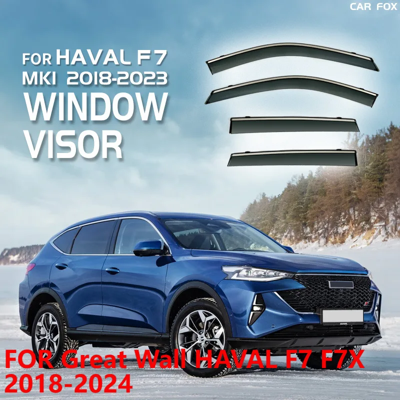 

For Great Wall HAVAL F7 F7X 2018-2024 Car Window Visor Rain Deflector Side Window Sun Shade Auto Accessories