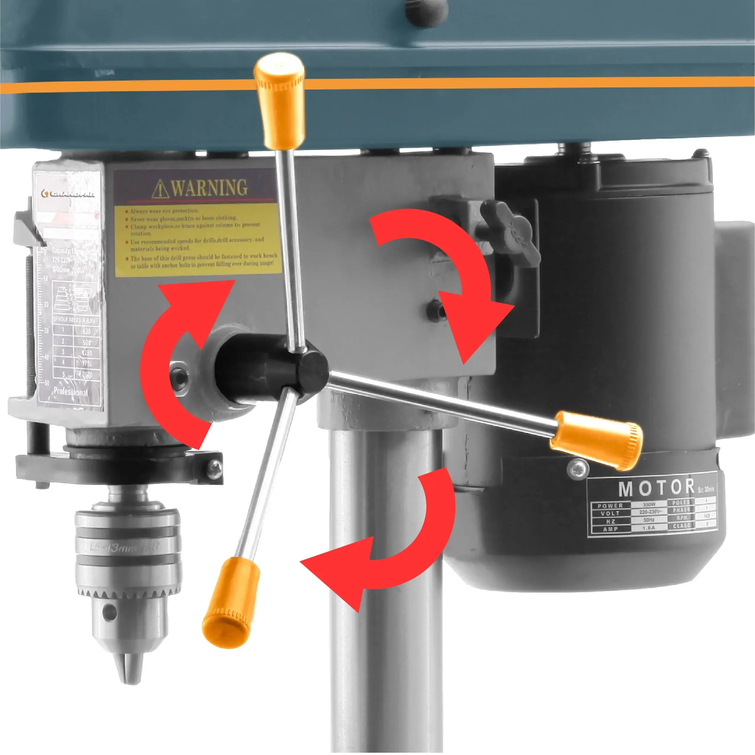 Perforatrici verticali della pressa elettrica del piedistallo fisso di perforazione del banco di 250W di servizio manuale di alta qualità