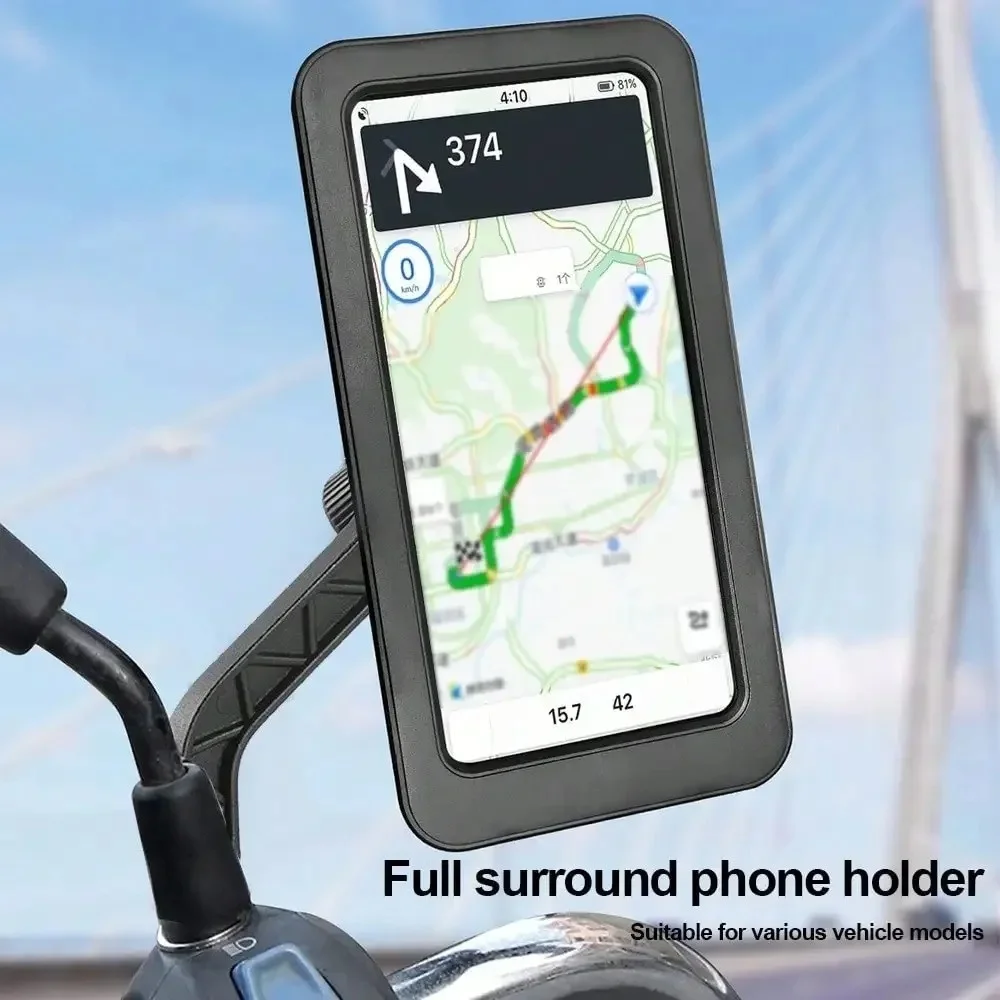 360° Swivel Waterproof Motorcycle Bike Mobile Phone Holder Adjustable Bicycle Motorcycle Cellphone Holder for Various Phone image 4