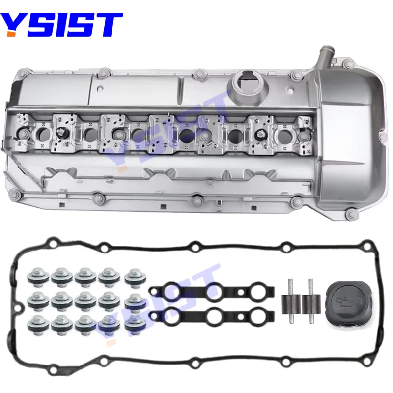 New Aluminum Engine Valve Cover for BMW M54 M52 B20 B25 B28 E53 E36 E46 E39 X5 Z3 2.5L 2.8L 3.0L Cylinder Head Cover 11121432928