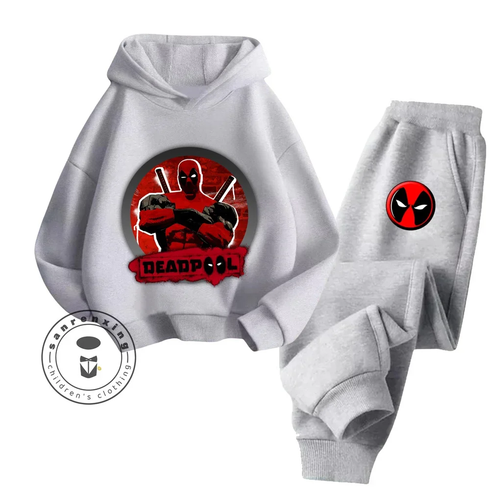 2024 Cartoon Deadpool Youth Popular Casual Fashion Spring and Autumn Boys and Girls New Fashion Daily Coat Hoodie Tracksuit