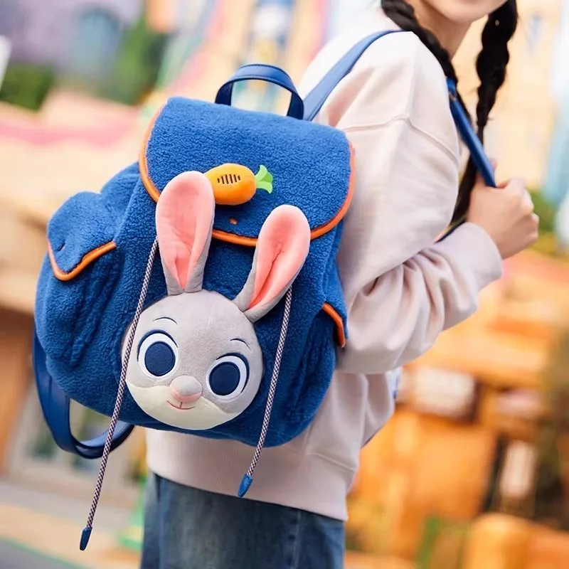 

Новая сумка Disney Zootopia Judy Hopps с большим лицом, милая креативная школьная сумка на плечо с героями мультфильмов, большая вместимость, кавайный подарок для девочек и студентов