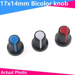 20PCS Dual color knob 15*17, one drop water sound plastic knob 6mm plum blossom shaft potentiometer panel C4 adjustment cap