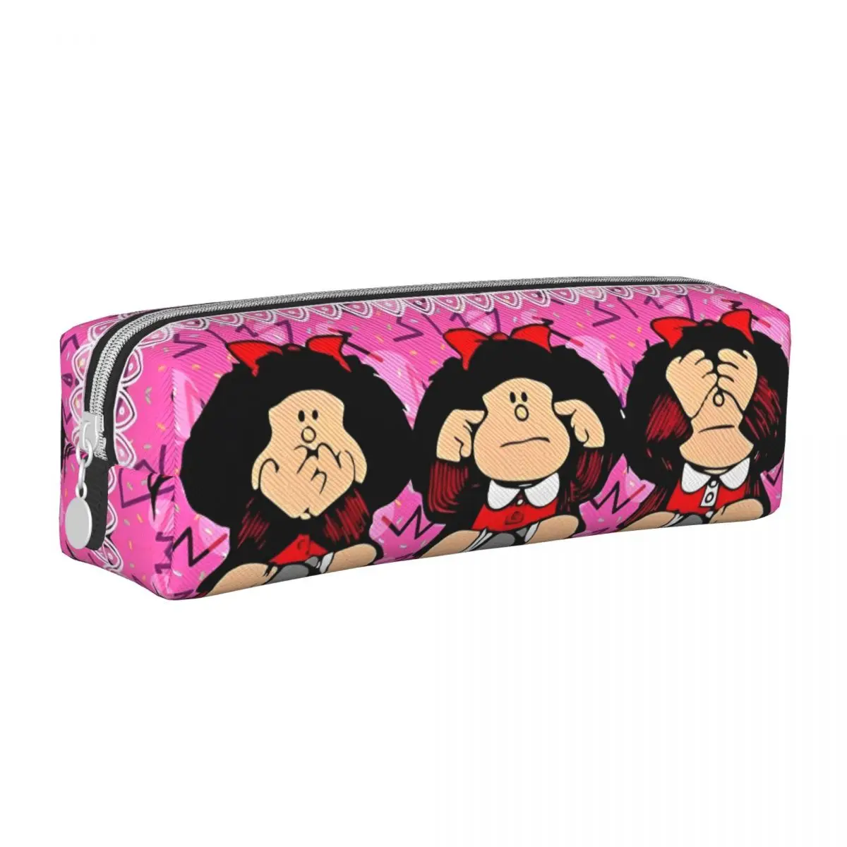 

New Cute Mafalda Pencil Case Cartoon Pencil Box Pen Box for Student Big Capacity Pencil Bags School Supplies Cosmetic Stationery