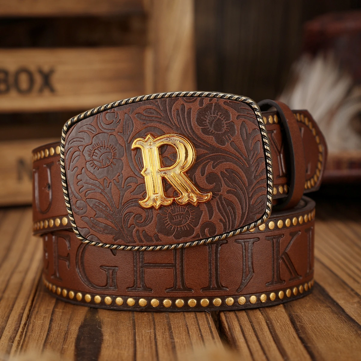 Ein PU-Gürtel im Western-Stil mit Schnallen, sowohl für Männer als auch für Frauen, lässig und im Retro-Stil, perfekt für den täglichen Ausflüge – Detail 14