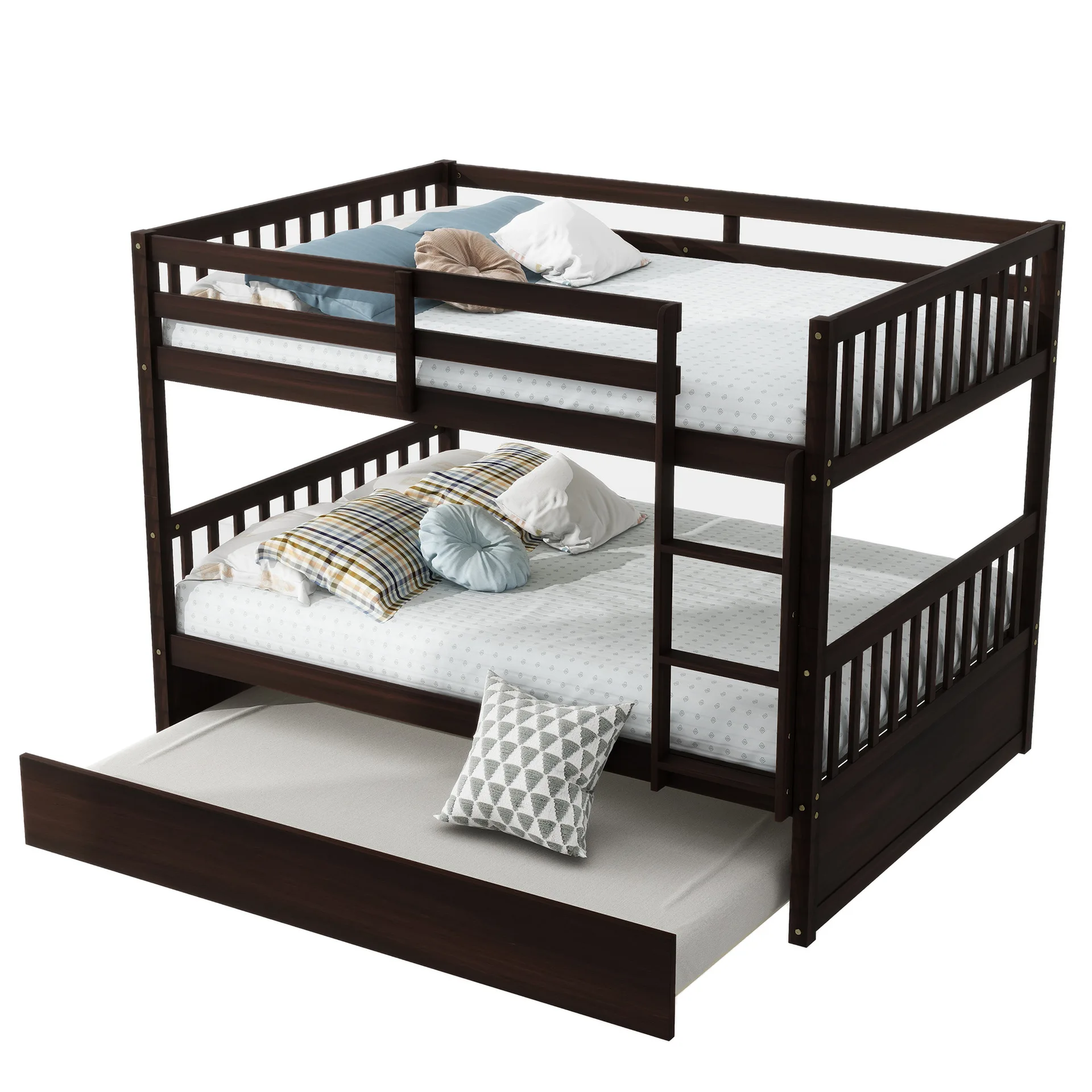 

Cross-border special solid wood bunk beds with trailers, children's bunk beds, factory wholesale foreign trade furniture