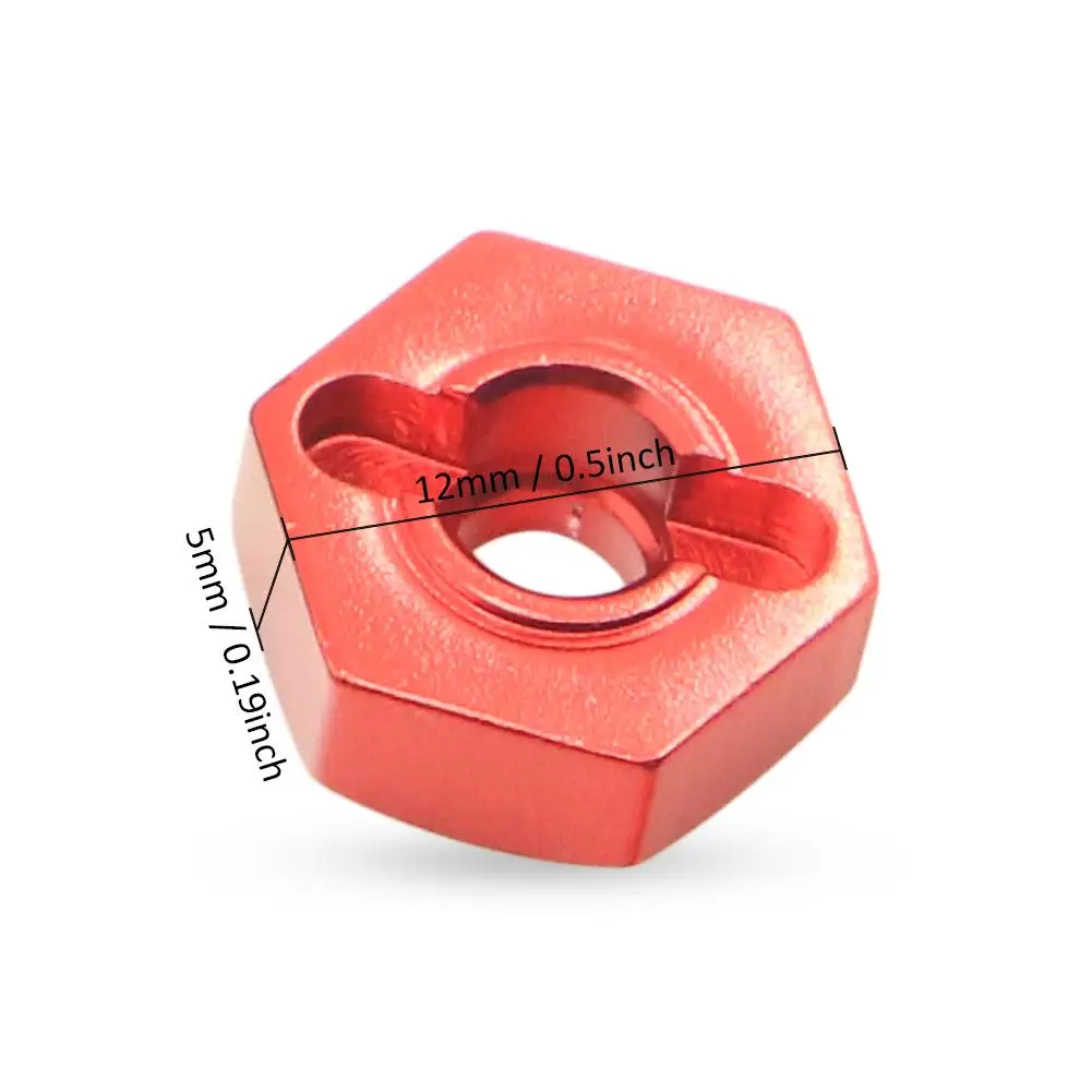 4 шт. детали игрушечного автомобиля 12 мм шестиугольный шарнир 1/10 пульт дистанционного управления автомобильный металлический адаптер для сиденья на колесе