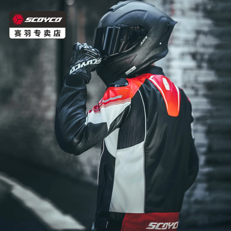 SCOYCO PU Motorcycle Jacket Men Biker Motorbiker Jacket Motocross Off Road Touring Jacket Moto Chaquetas With Linner