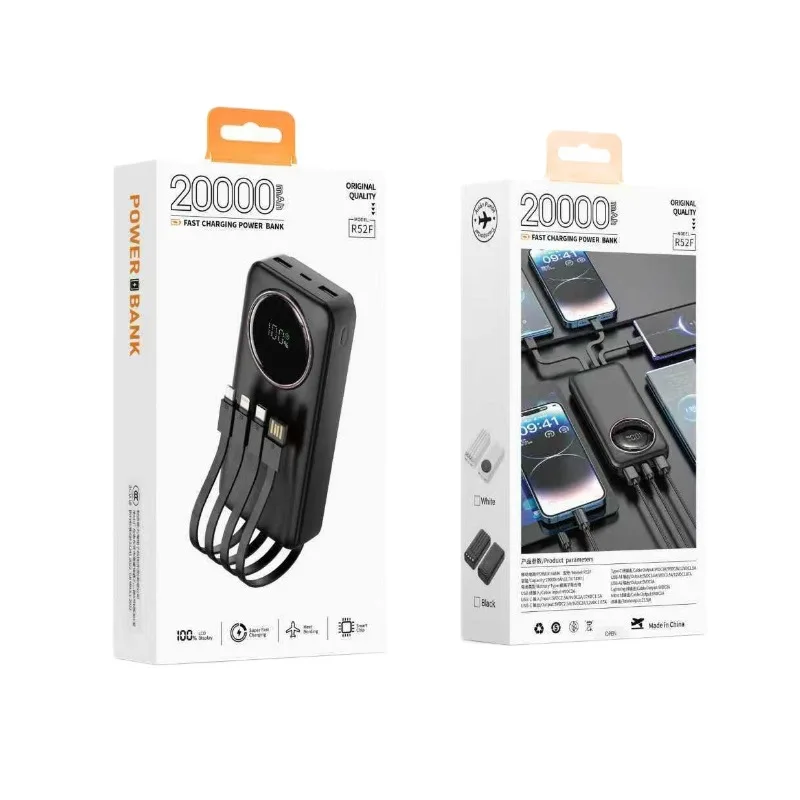 

20000mAh Large Capacity Ccc Certified Power Bank 22.5W Fast Charging External Battery for IPhone17 Samsung Xiaomi Huawei