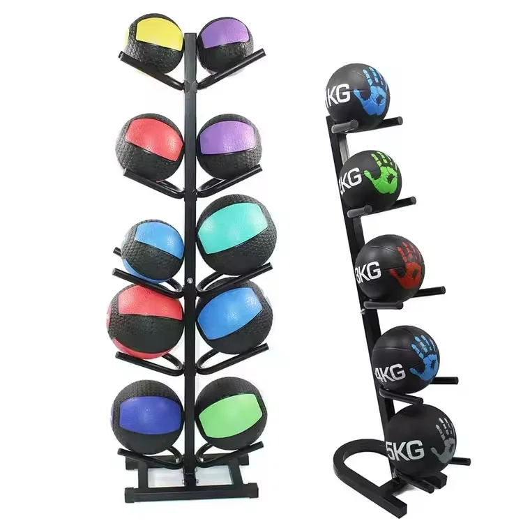 Gym Med Ball Stand Dubbele Gravity Ball Stand Solid Basketball Verwijderbaar Ball Rack Fitness Privéklaslokaalapparatuur