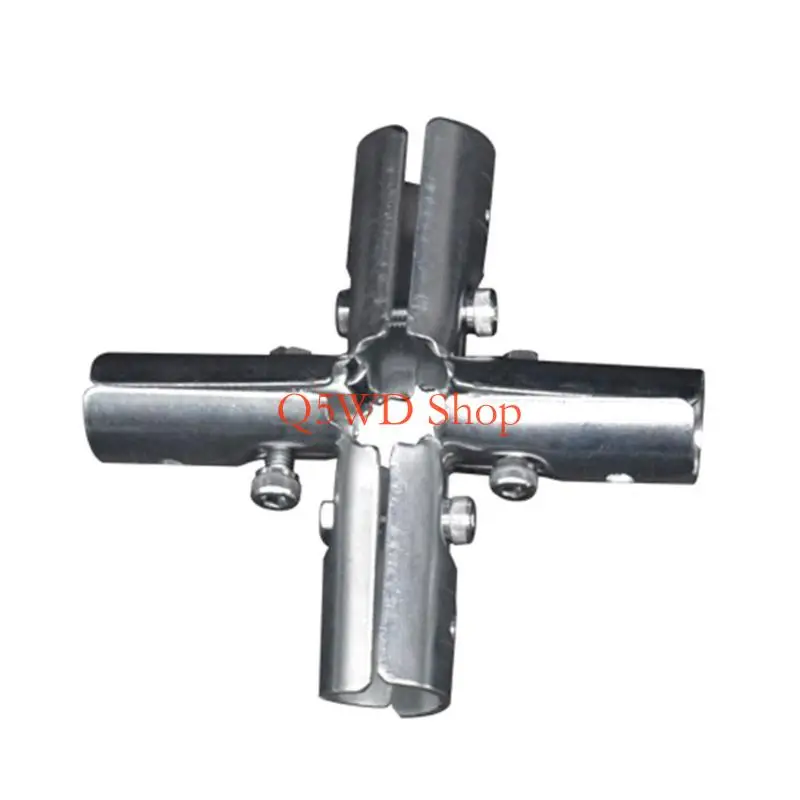 Q5WD Universal 20Mm Round Pipe Fastener Carbon Steel T Pipe Connectors Tees Clamps For Home And Shop Use Easy to Install