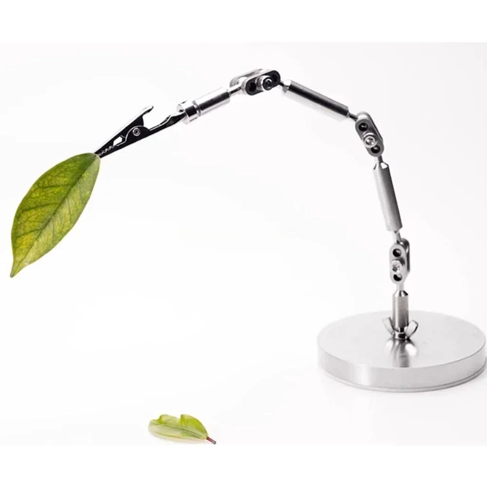 Stop Motion Animation Stand Stainless Steel Articulated Armature Puppet Prop Shooting All-Metal Fixture with 5pcs Head