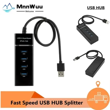 USB HUB 4-poorts USB 3.0 HUB-splitter Hoge snelheid HUB Hoge snelheid Multi-uitbreiding voor desktop PC Laptop Adapter USB 3.0 HUB-splitter