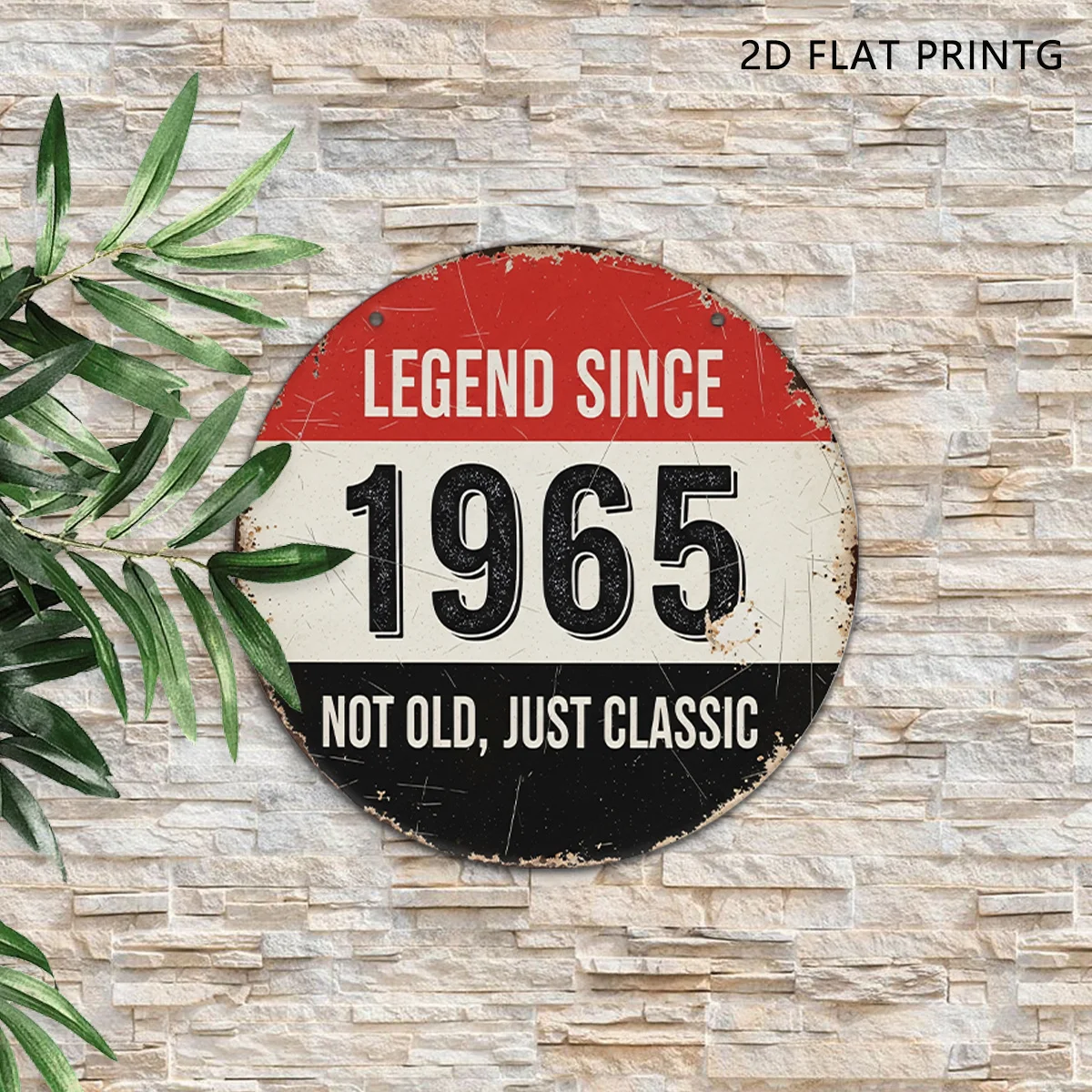 2D Flat, [Jit] 1pc, 2D Flat  Round Wood  Sign Outdoor Plaque