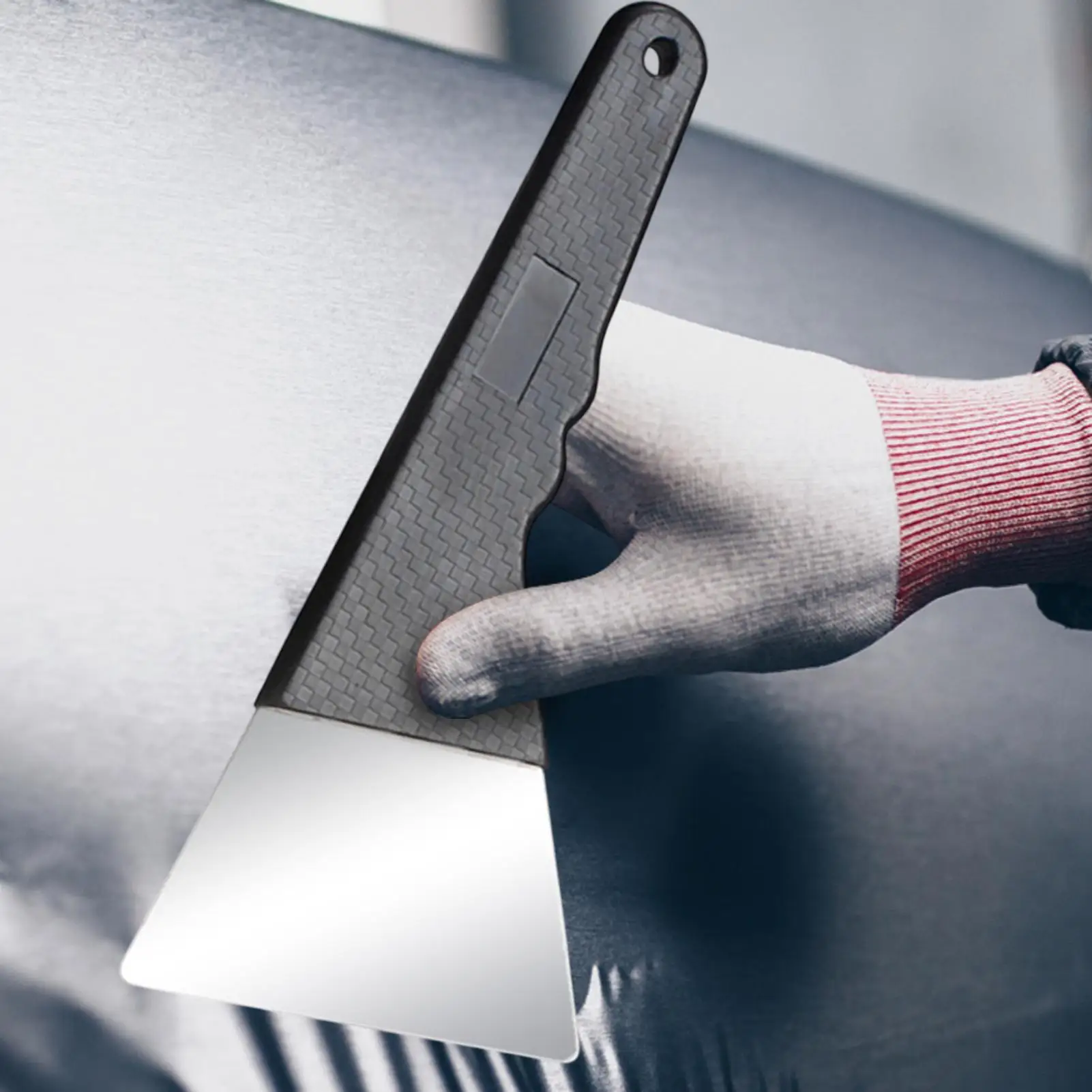 Film Rakel Edelstahl Auto Schaber mit Carbon Faser Griff Fenster Film Werkzeuge Kleine Reiniger Rakel für Fenster Film